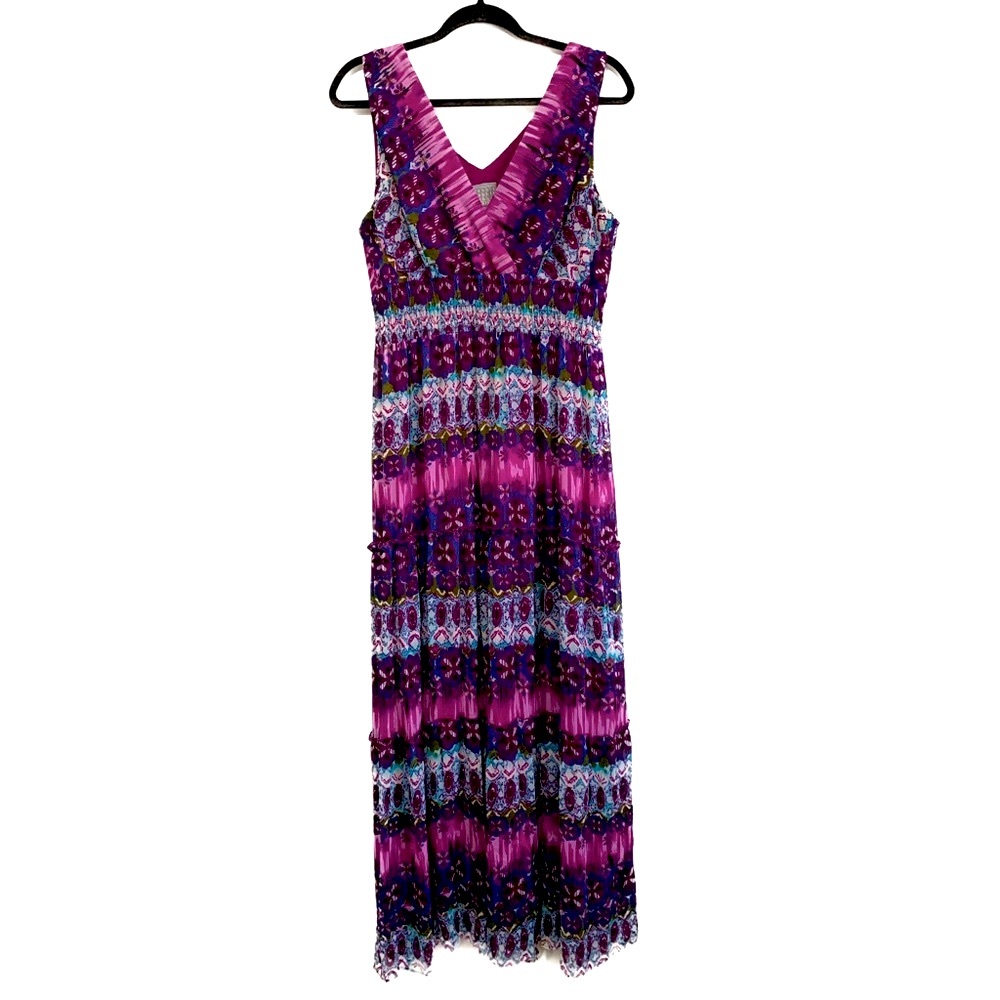 Rabbit Rabbit Rabbit Vintage Sleeveless Faux Wrap Empire Waist Maxi Dress